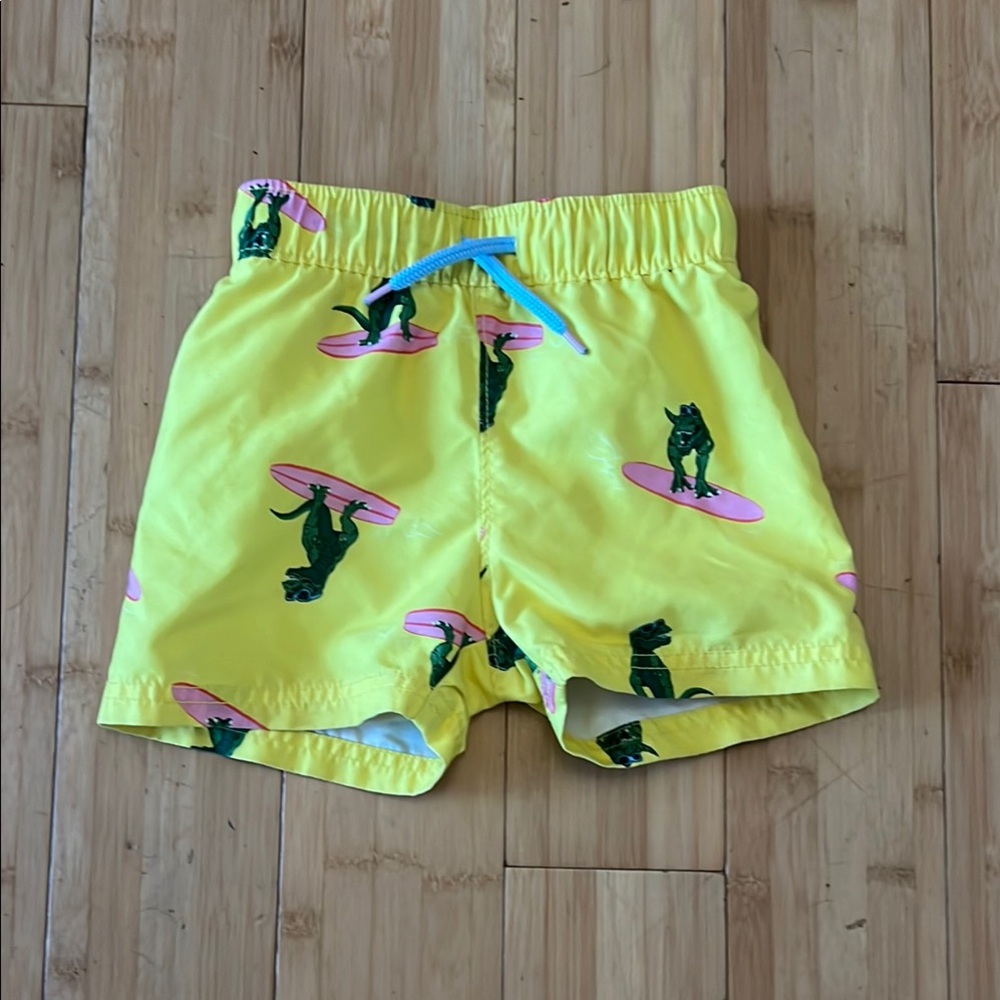 Old Navy Yellow Dinosaur Swim Trunks
